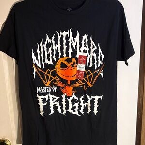 Nightmare Before Christmas Jack Skellington Graphic Tee - Black & Orange NWT Med